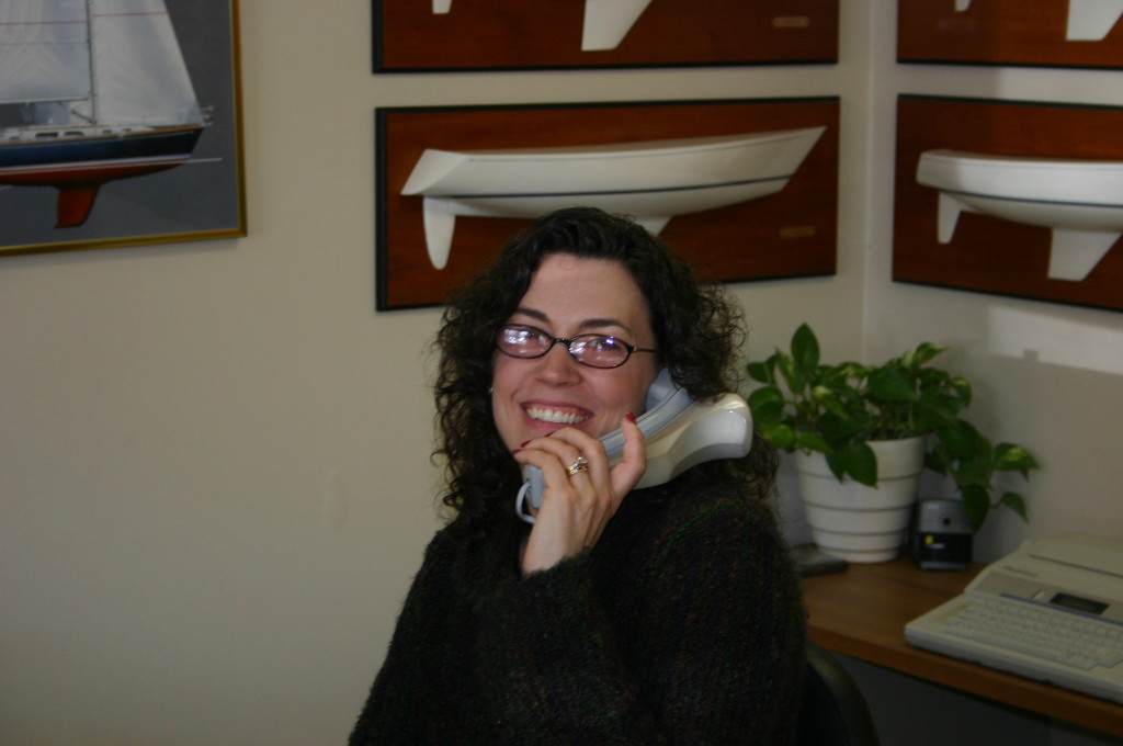 Lynn at the front desk way back in 2005